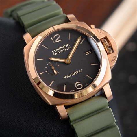 panerai rose gold luminor marina automatic
